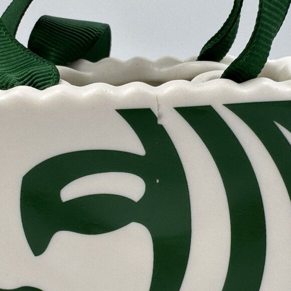 Starbucks 2019 Limited Ceramic Tote Holiday Ornament/Gift Card Holder - Picture 6 of 7